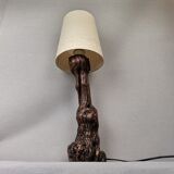 Portuguese handmade vine wood table lamp