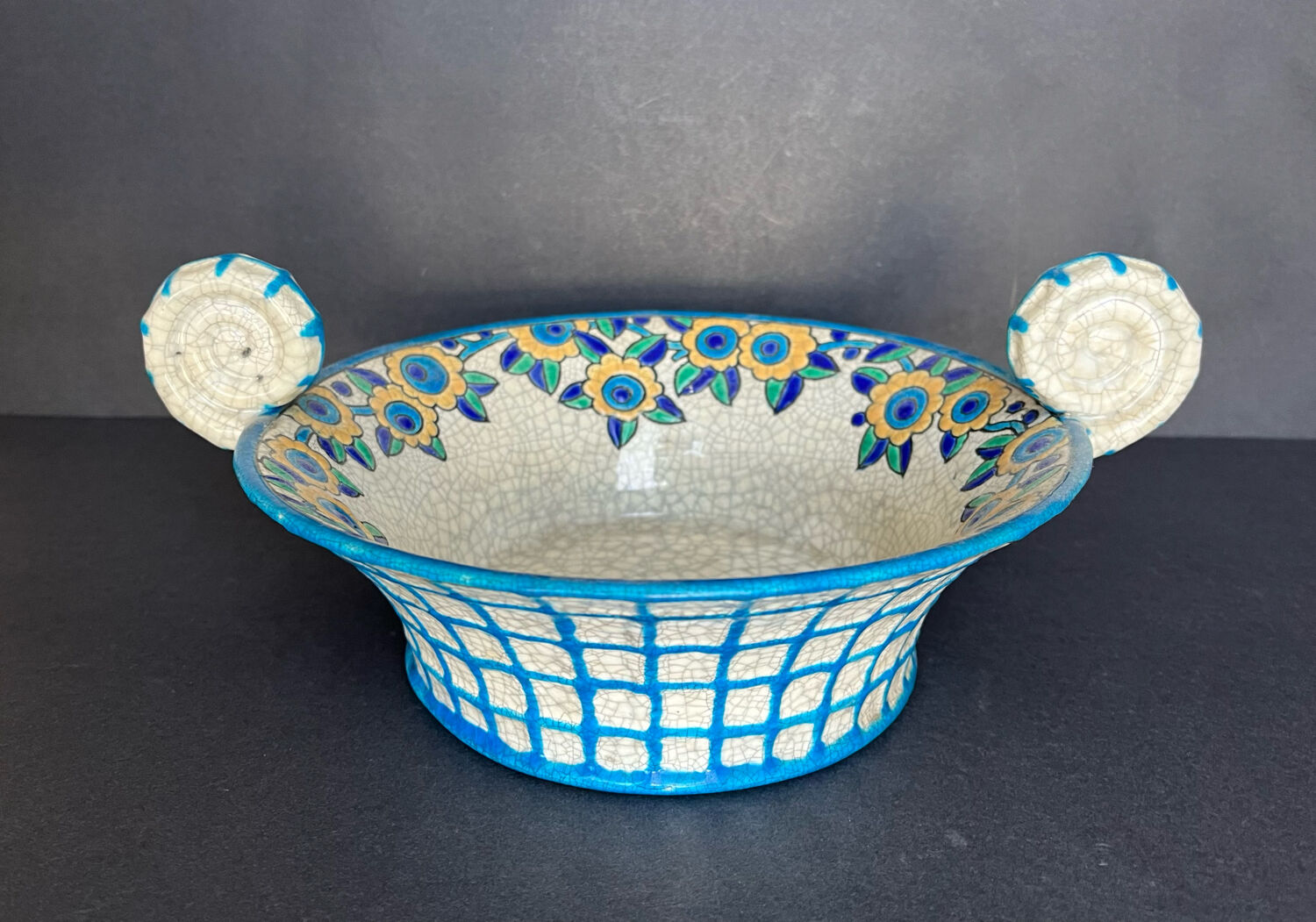 Longwy enamel basket