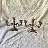 Pair of vintage brass candlesticks - Made in Italy