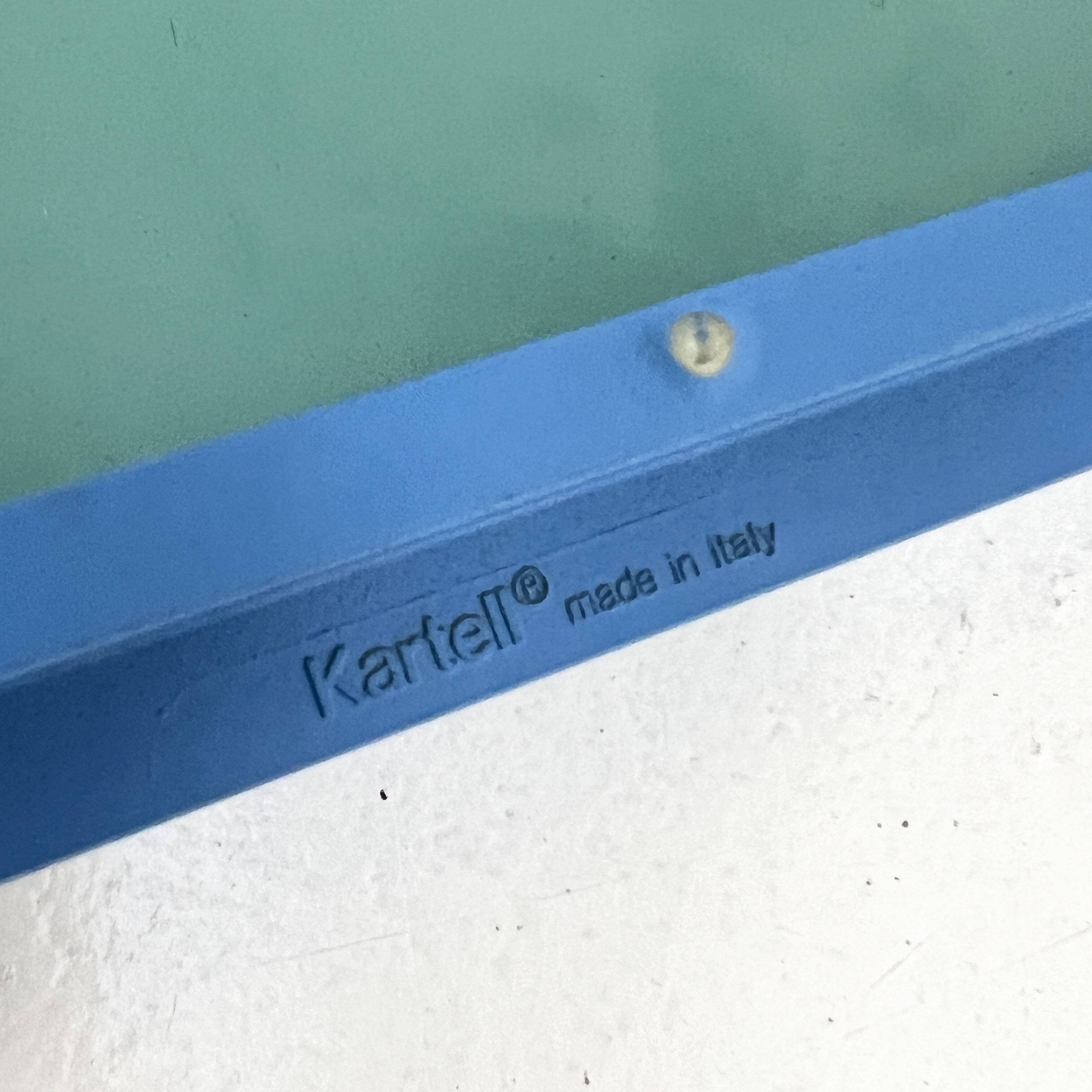 Blue mirror by Anna Castelli Ferrieri for Kartell 1980s