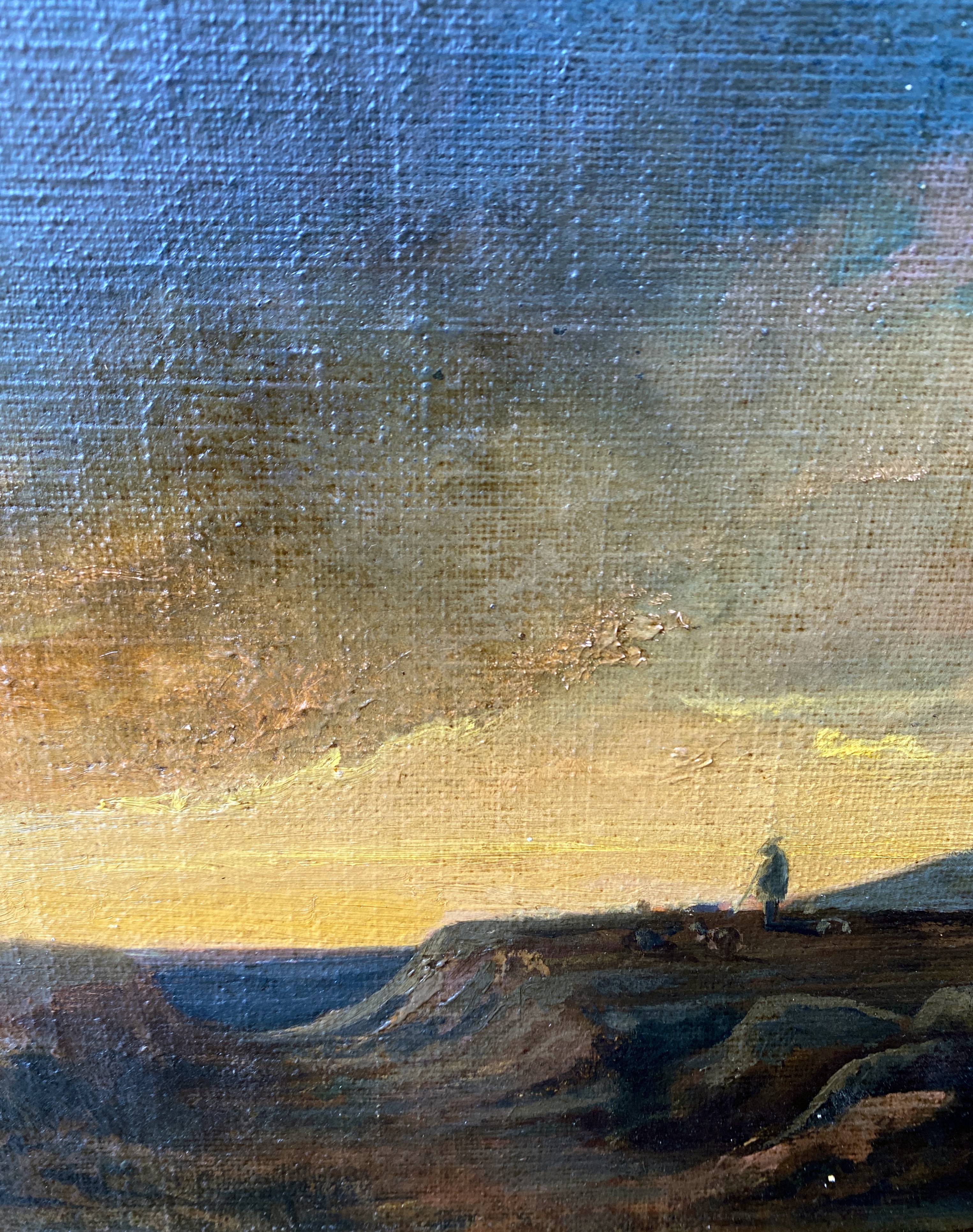 Table XIX° Romantic "Solitary shepherd at dusk" HST/P + frame