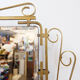 Italian brass mirror with scrolls, mid-century - 1950s