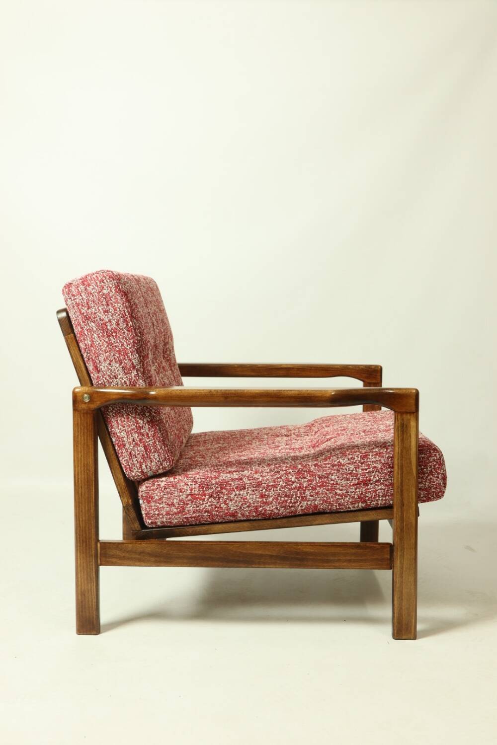 Fauteuil scandinave rétro design chair crabe rouge 1965 fauteuil en bois de salon milieu de siècle style Boho