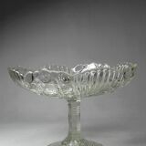 Large fruit bowl or display stand on foot in vintage/antique pressed glass
