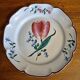 Old plate Les Islettes Lunéville Tulip motif