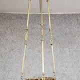 Large Napoleon III period chandelier in bronze and gilt brass