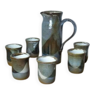 Orangeade service - glazed earthenware