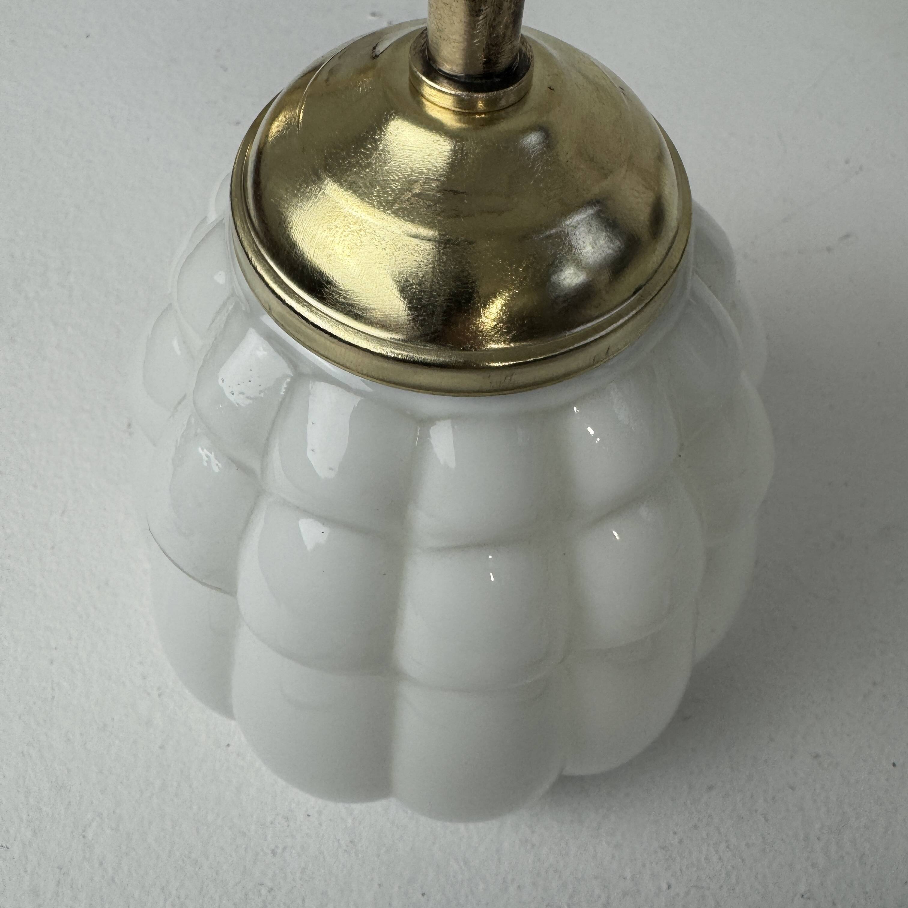 Pair of vintage opaline wall sconces