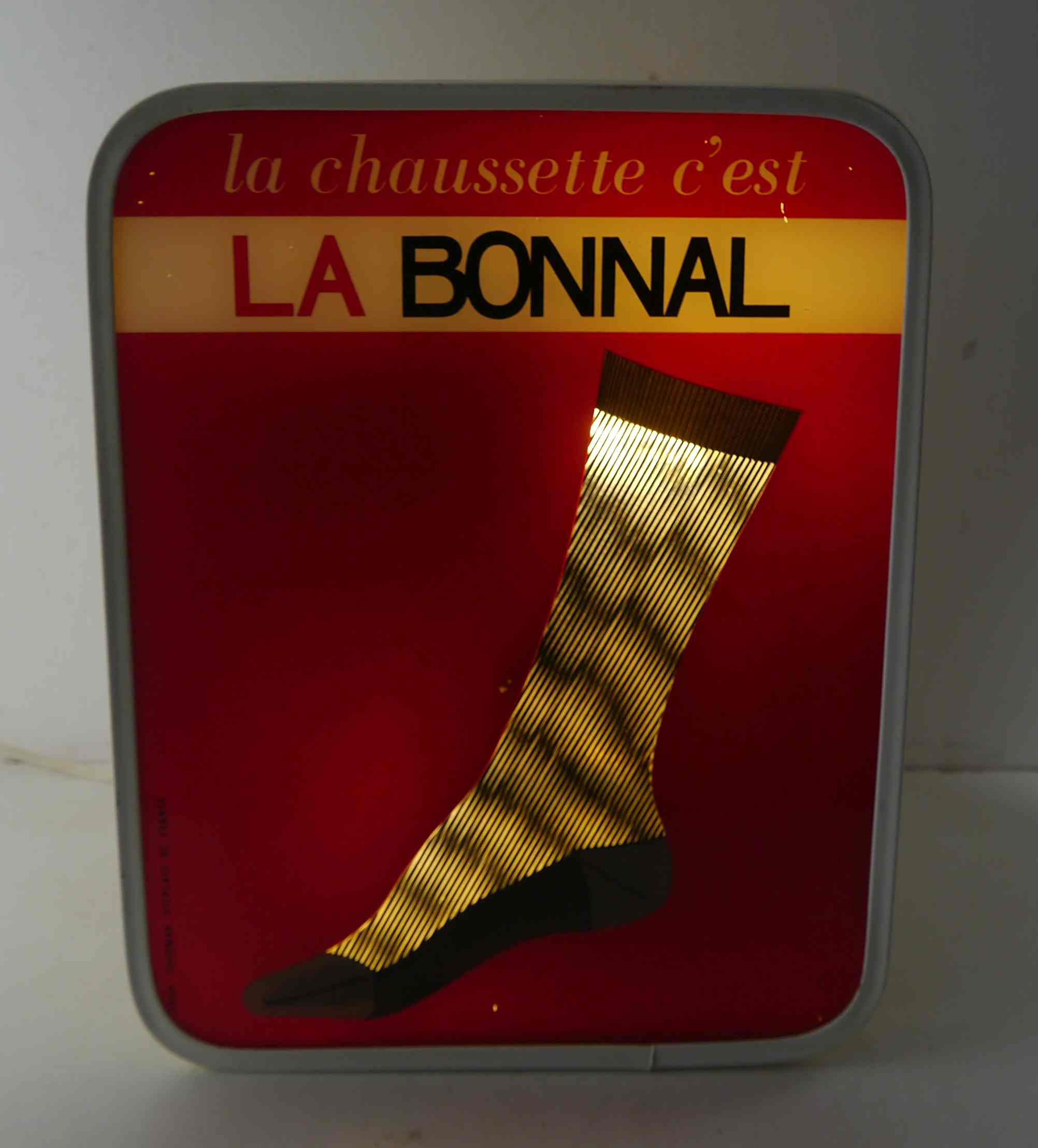 Animated illuminated sign 50's "The sock is La Bonnal"