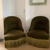 Pair of toad armchairs