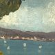 Huile vers 1900, cadre bois et vitre