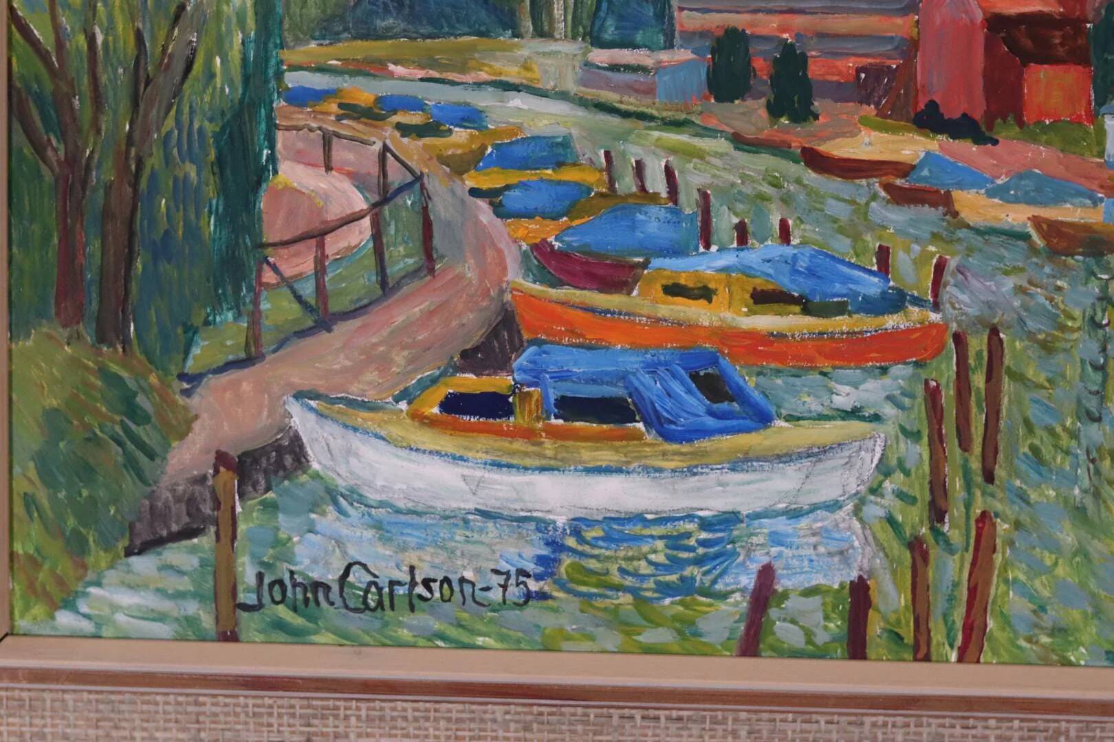 Original Swedish Oil on Panel – “Motif from Sundbyberg” by John Carlson