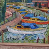 Original Swedish Oil on Panel – “Motif from Sundbyberg” by John Carlson