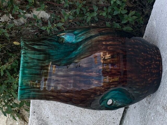 Signed accolay vase and numbered design and vintage