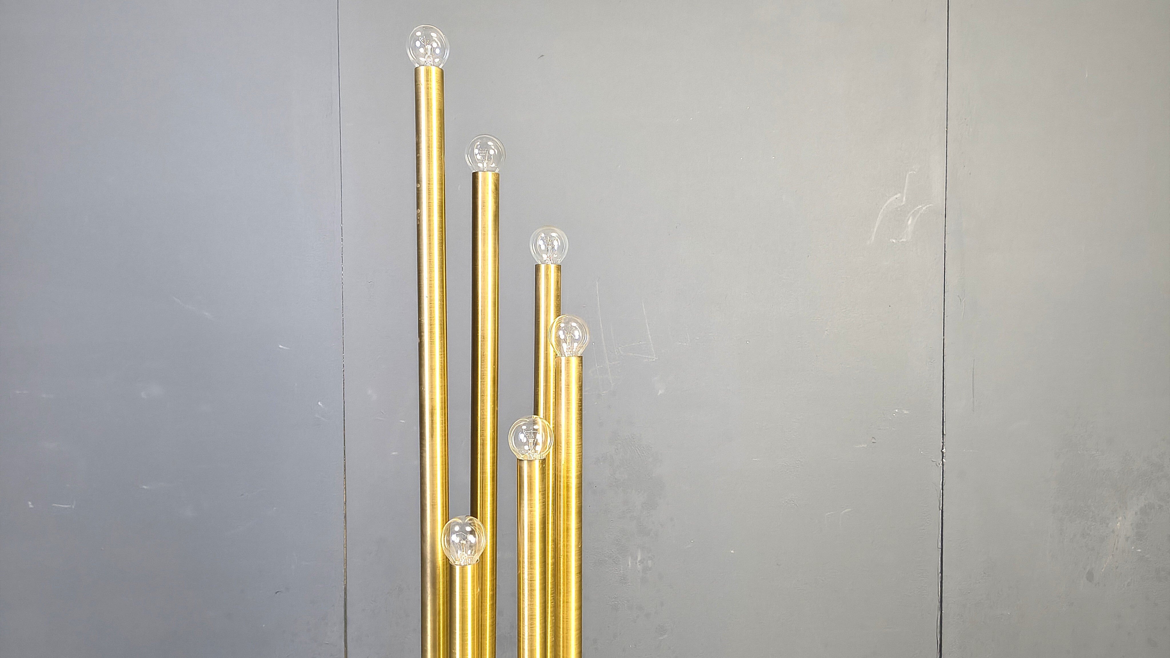 Vintage brass floor lamp, 1970s