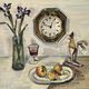 Original Stillife Mid 20th Century Swedish Oil Painting signed by Napoleon Frank 1960s