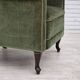 1950s, Danish highback relax armchair, furniture velour, beech wood.