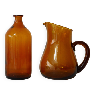 Set of 2 orange vases