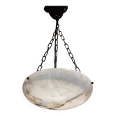 Suspension en albâtre, diamètre 30 cm. Swedish Grace, années 1920.