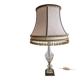 Lampe a poser ancienne en laiton et verre