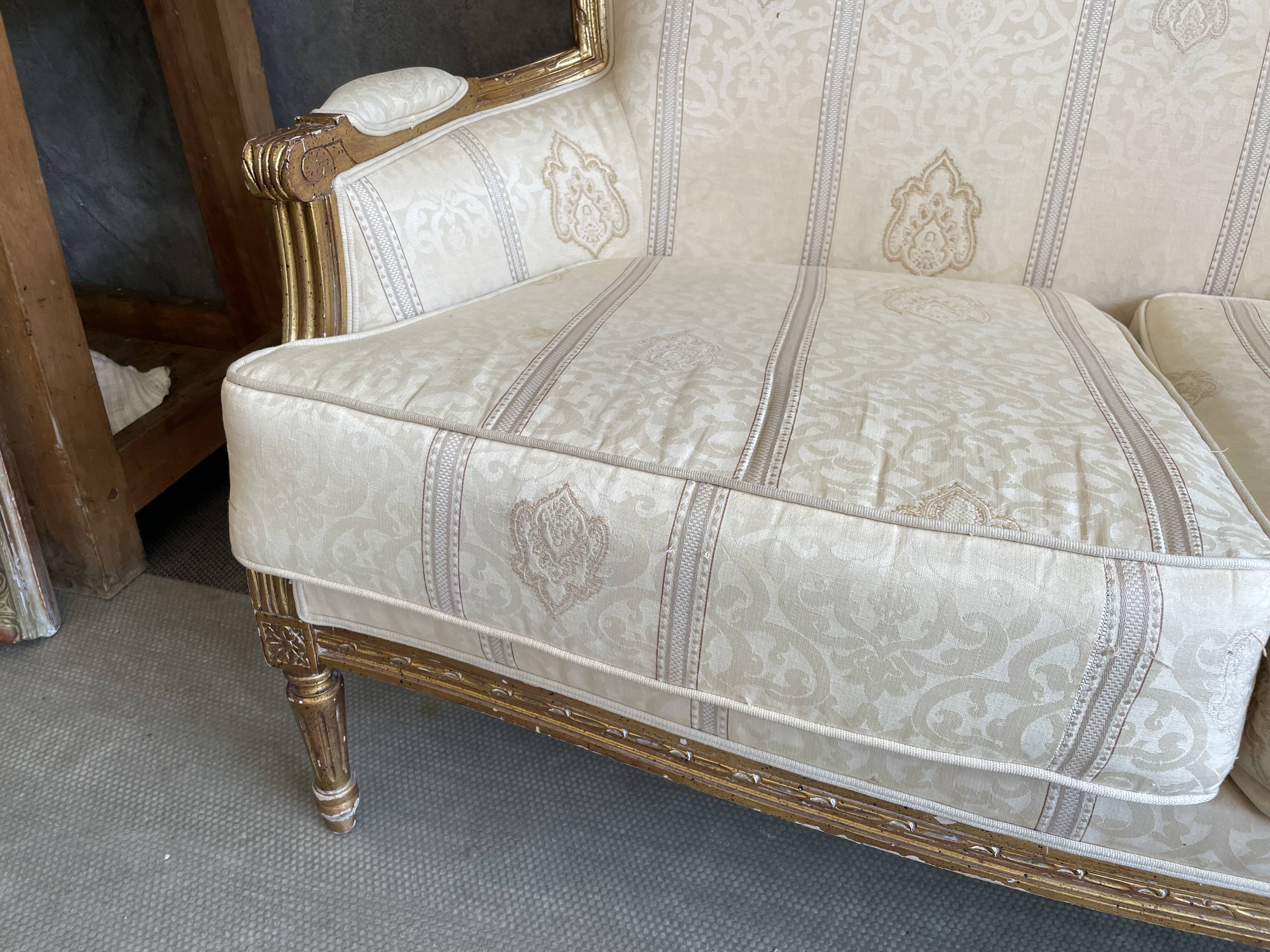 Bench 2 seats Louis XVI