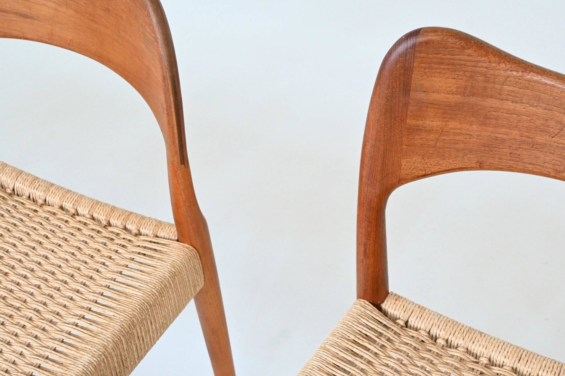 Arne Hovmand Olsen set of eight dining chairs in oak Mogens Kold Denmark 19