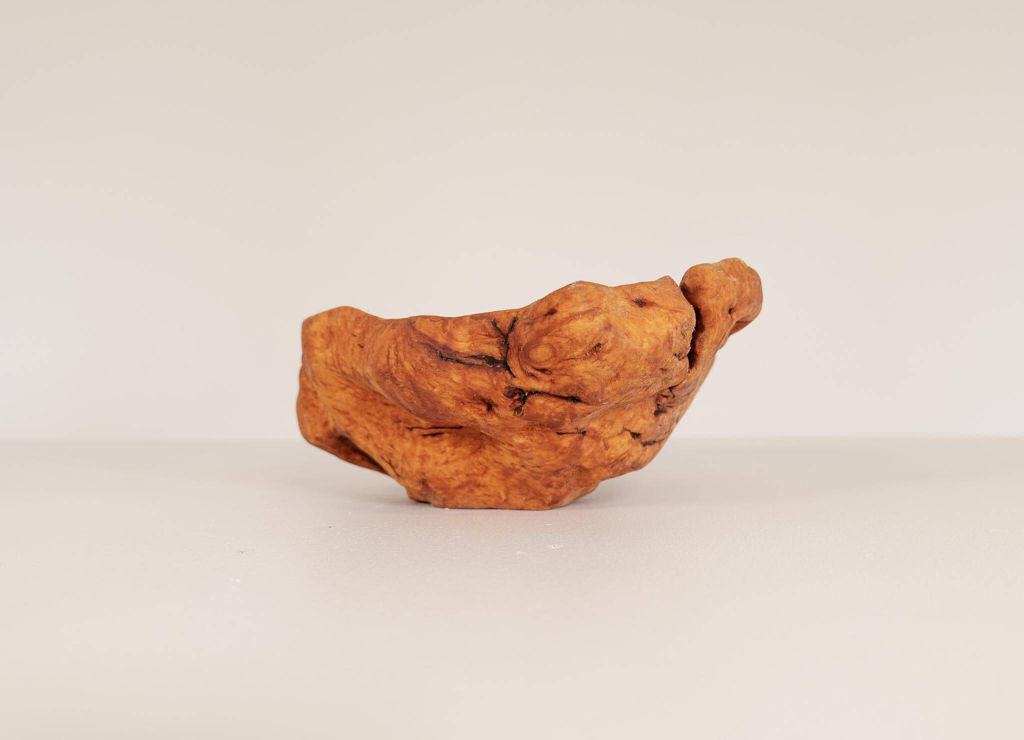 Large organic bowl made of Scandinavian burl wood, modern Swedish, folk art, circa 1960.