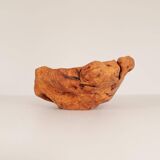 Large organic bowl made of Scandinavian burl wood, modern Swedish, folk art, circa 1960.