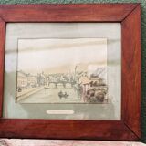 Framed drawing, 19th century, La Sambre