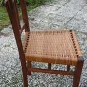 Renovated wicker-seated bistro chair