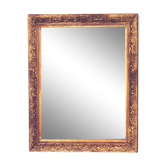 Ancien miroir au mercure, en Stuc doré à la feuille.