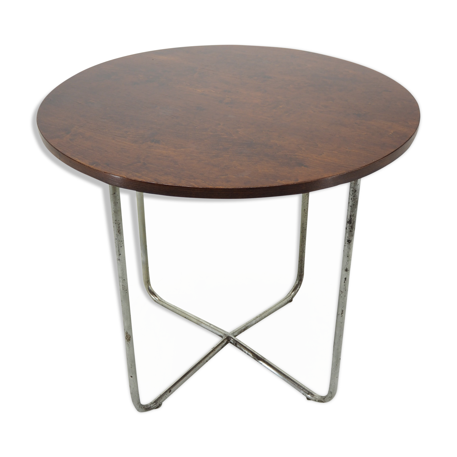 1940s Bauhaus Chrome Dining Table by Robert Slezak