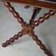 French sculptural desk in stained pine, early 20th century, Baroque style.