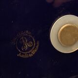 Cobalt blue porcelain display or servant, 3 floors