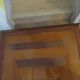 Large coffee table - cherry finish - solid wood - butterfly motifs