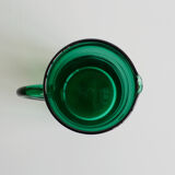 Green glass pitcher