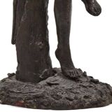 Jean-Pierre Alaux - Bronze Sculpture - Woman sitting on a branch - Signed