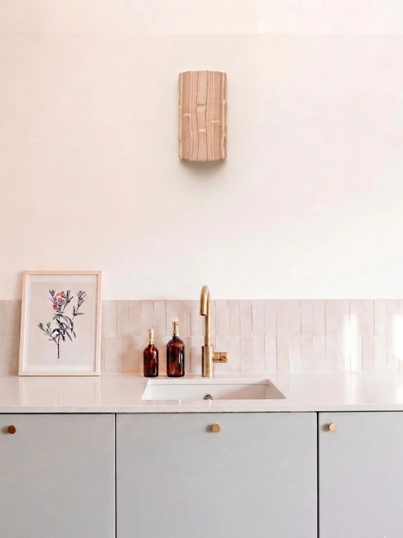 Tejo ceramic wall light (sand) - Square Coco