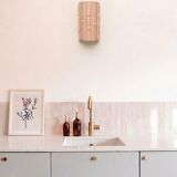 Tejo ceramic wall light (sand) - Square Coco