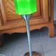 Floor lamp from the 60s/70s, chrome with two opal glass tulips in red and green.