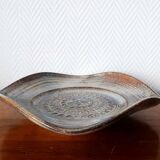 Brutalist stoneware cup 1970 signed Ferrières
