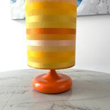 Vintage orange ceramic table lamp 1970