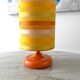 Vintage orange ceramic table lamp 1970