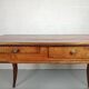 Louis XV style table curved legs two drawers and extension cord