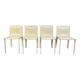 Beige leather dining chairs by Cattelan Italy, set of 4 - 1980s