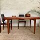 Table de repas scandinave vintage en teck