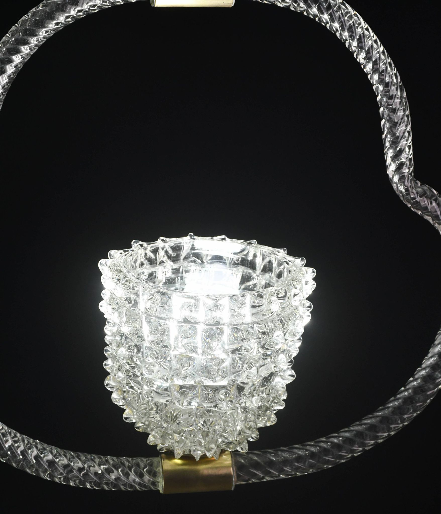 Extraordinary Clear Rostrato Murano Glass Chandelier by Barovier & Toso, 19