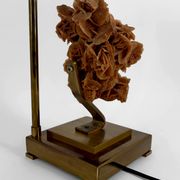 "Rose des Sables" Lamp, Bronze and Stained Glass Shade – circa 1970