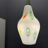 Italian opaline glass light pendant, 1950s