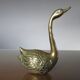 Golden brass swan 70s